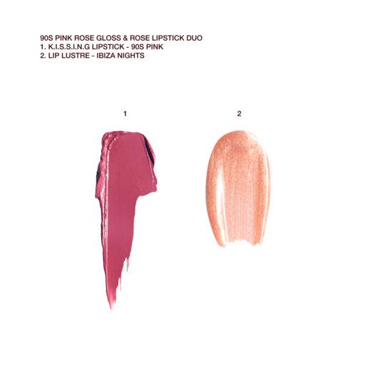DUET BŁYSZCZYKA I POMADKI 90s PINK