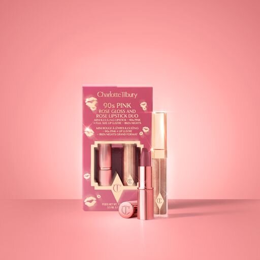 DUET BŁYSZCZYKA I POMADKI 90s PINK