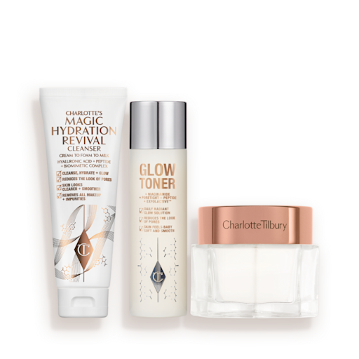 ZESTAW DO PIELĘGNACJI SKÓRY CHARLOTTE’S MAGIC CLEANSE, TONE & GLOW