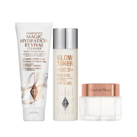 ZESTAW DO PIELĘGNACJI SKÓRY CHARLOTTE’S MAGIC MINI CLEANSE, TONE & GLOW