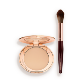 ZESTAW PUDRU I PĘDZLI DO SKÓRY „FLAWLESS FINISH”